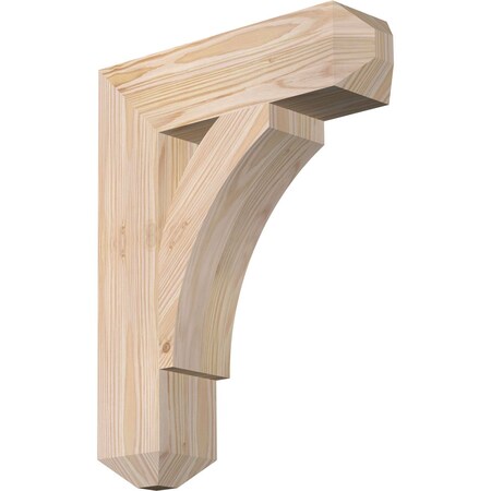 Ekena Millwork Thorton Craftsman Smooth Bracket, Douglas Fir, 3 1/2"W x 14"D x 18"H BKT04X14X18THR04SDF